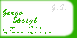 gergo speigl business card